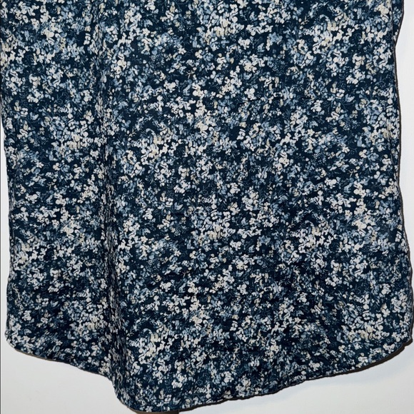 Eddie Bauer Cotton Short Sleeve Button Down Shirt Blue Floral Women’s Small S - Picture 7 of 9